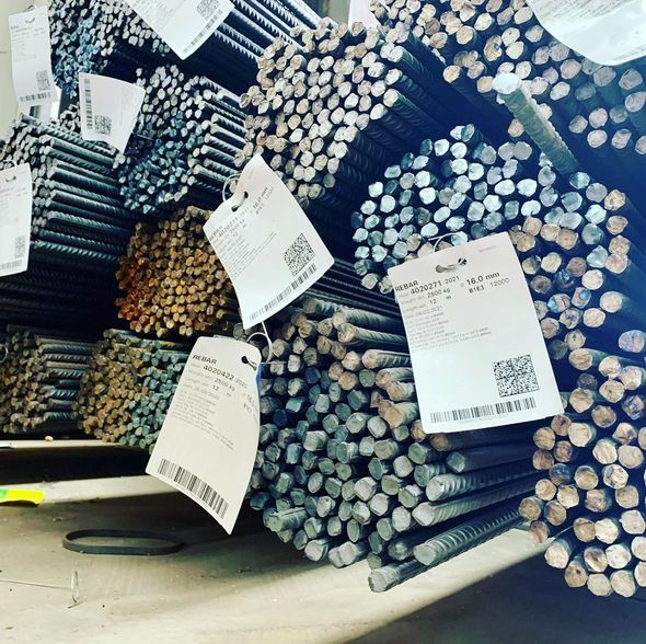 Materiale siderurgico in stoccaggio
