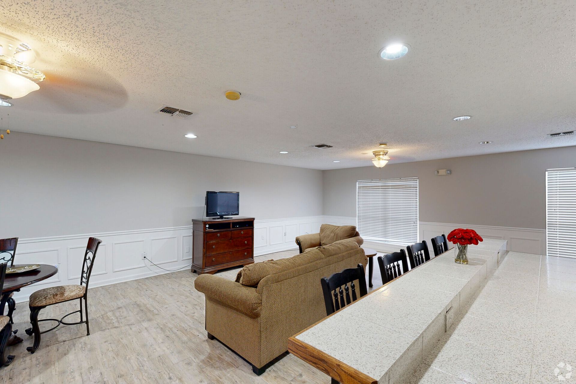 Photo of a large living room area