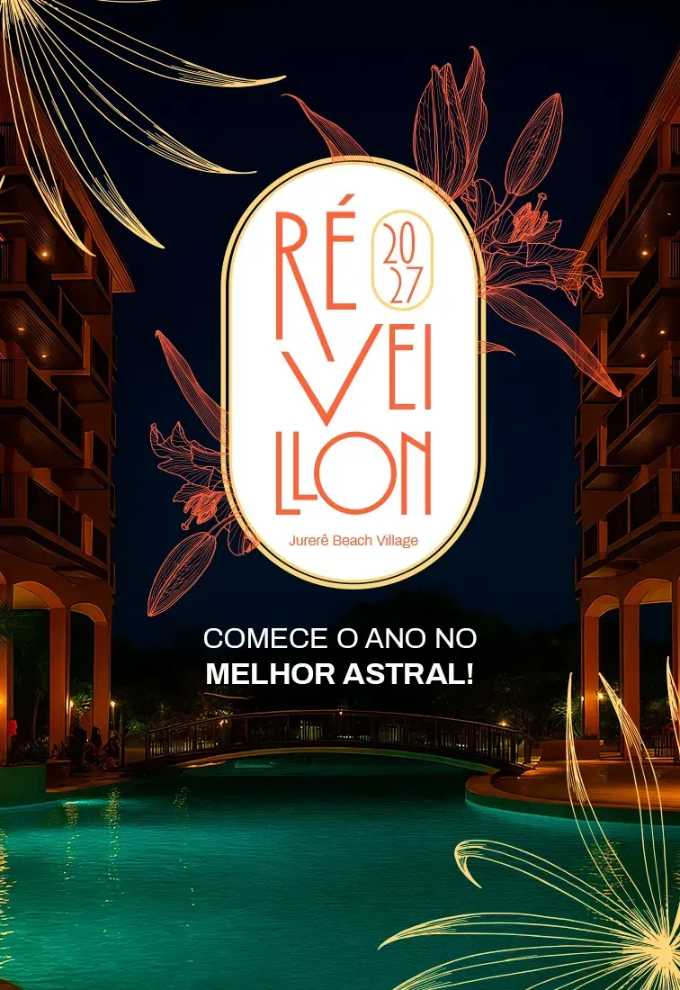 Cartaz do festival com texto em neon sobre uma cena noturna colorida e uma piscina, com a inscrição “Réveillon 2017”.