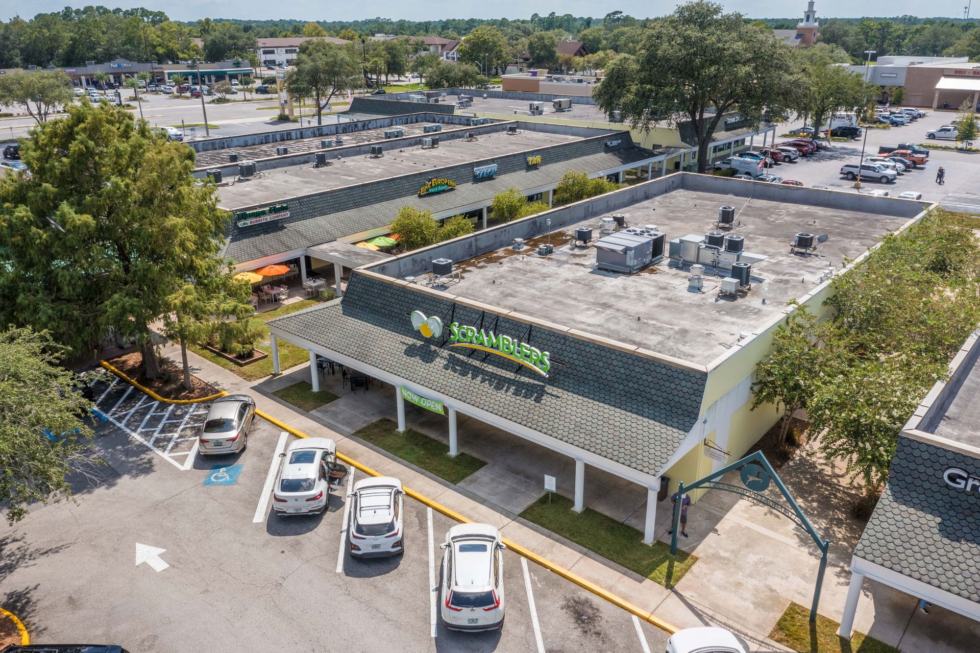 Sramblers Aerial Side View Of The Store Front — Jacksonville, FL — Hatchett Electrical Contracting