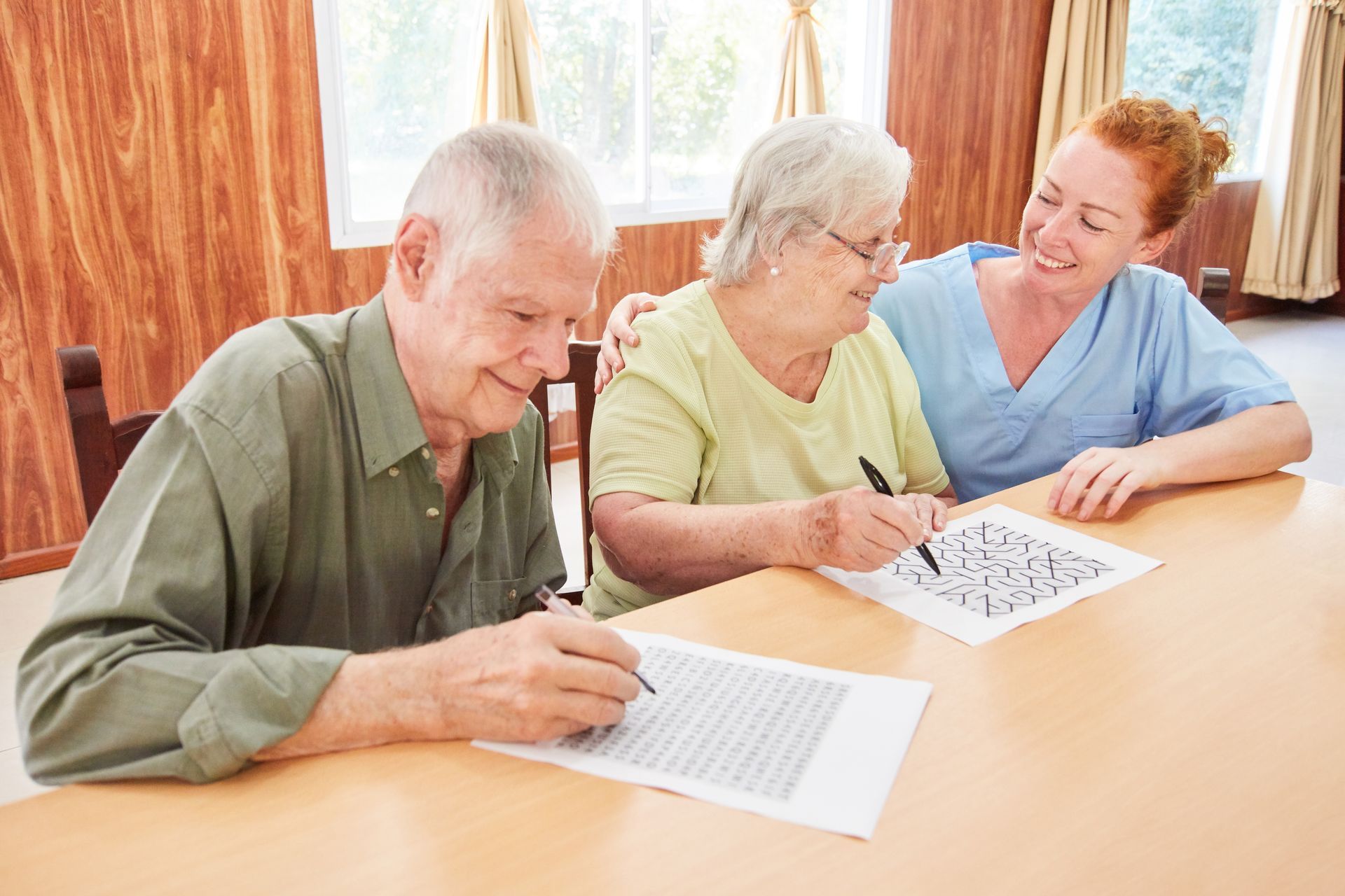 Registered nurse providing in-home clinical care to an elderly client