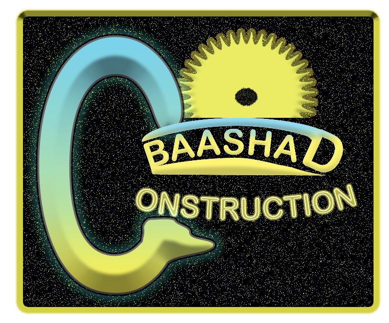 Logo for Baashad Construction: a stylized