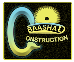 Logo for Baashad Construction: a stylized