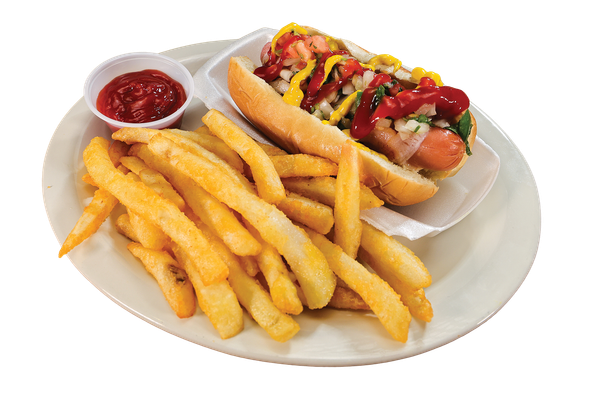 Toreros Hotdog and Fries