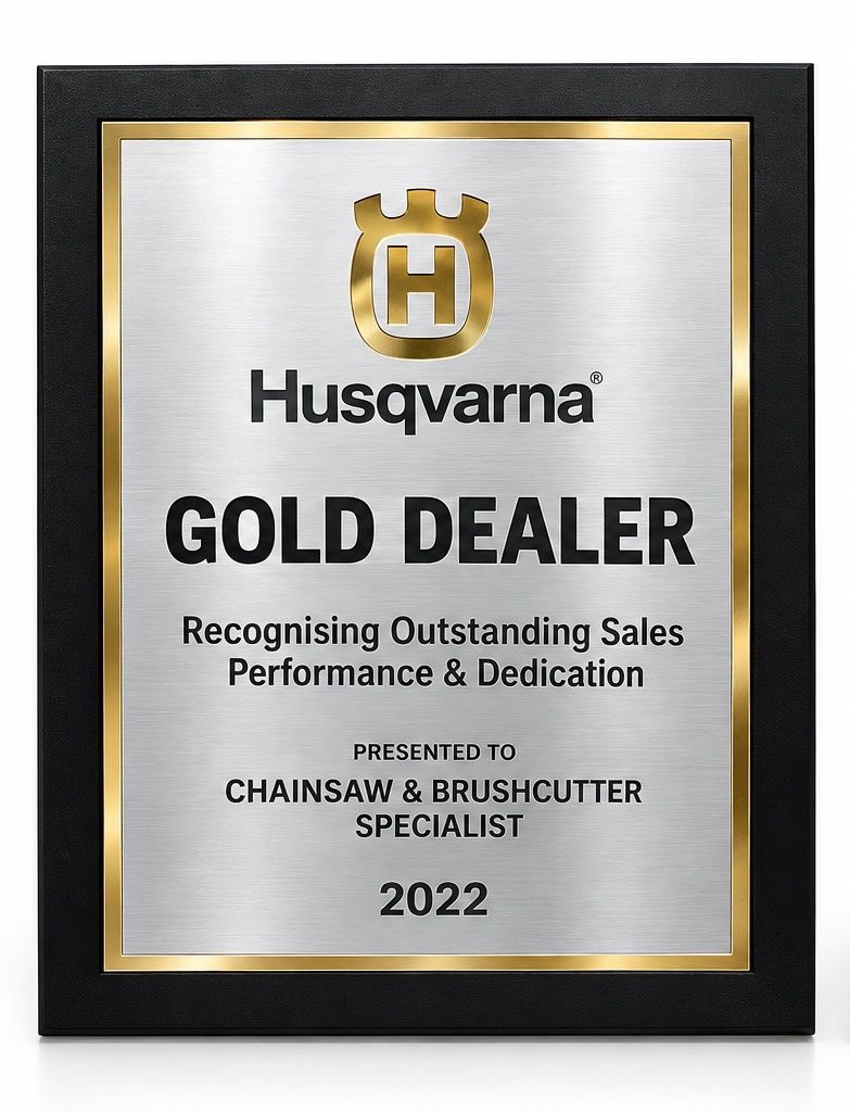 Husqvarna Gold Dealer 2022 Award — CBS Chainsaw & Brushcutter Specialists - HUSQVARNA in Wauchope, NSW
