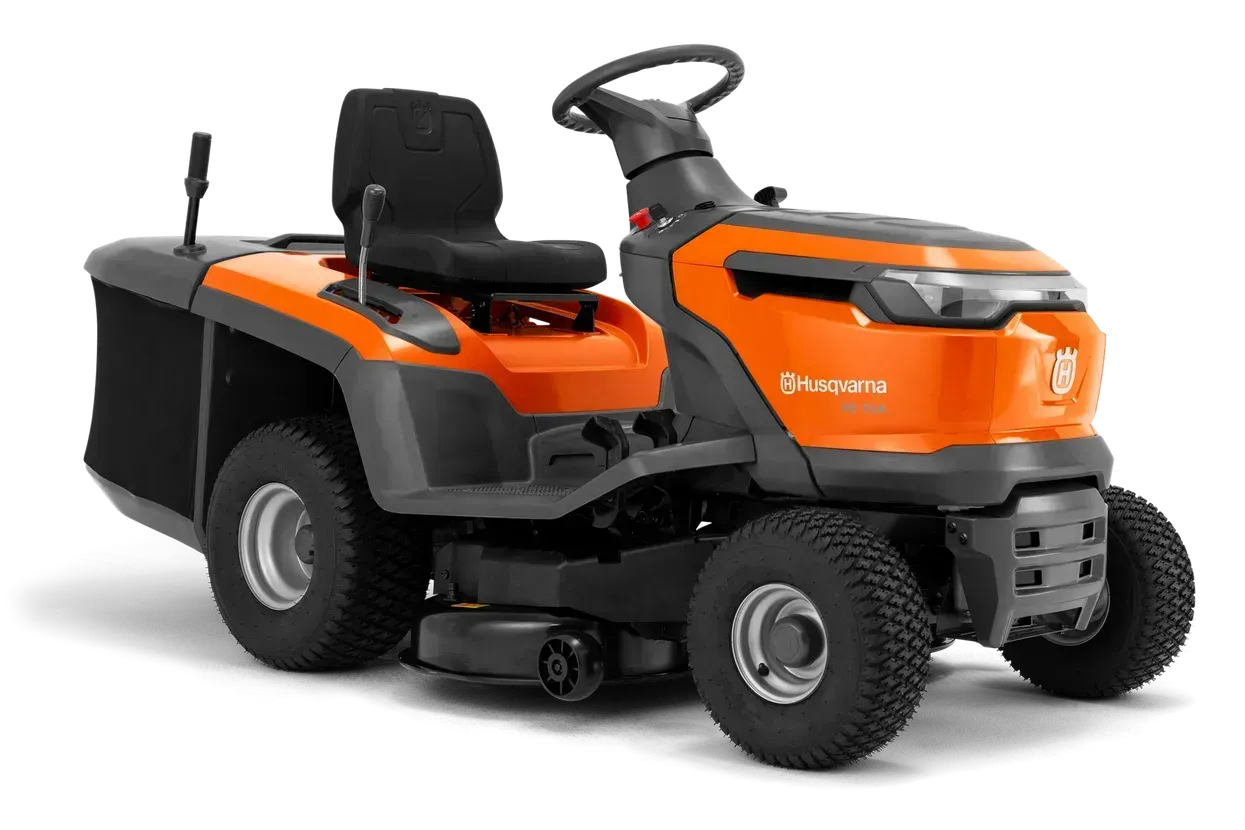 An Orange and Black Lawn Mower with A Black Seat — CBS Chainsaw & Brushcutter Specialists - HUSQVARNA in Wauchope, NSW