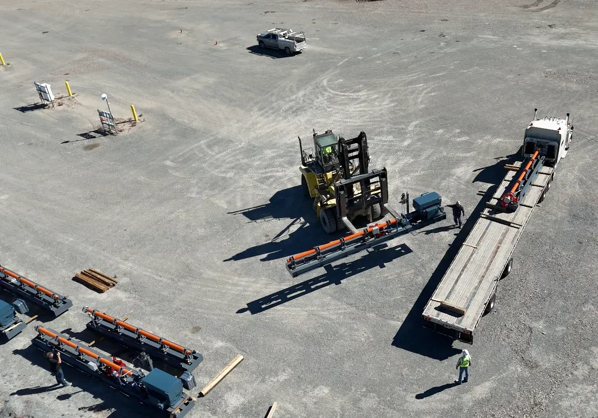 Aerial view of a geothermal project site in the Utah desert