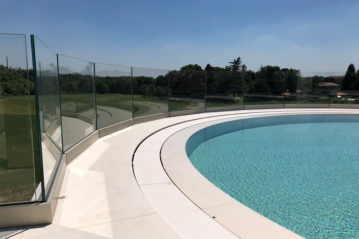 parapetto in vetro