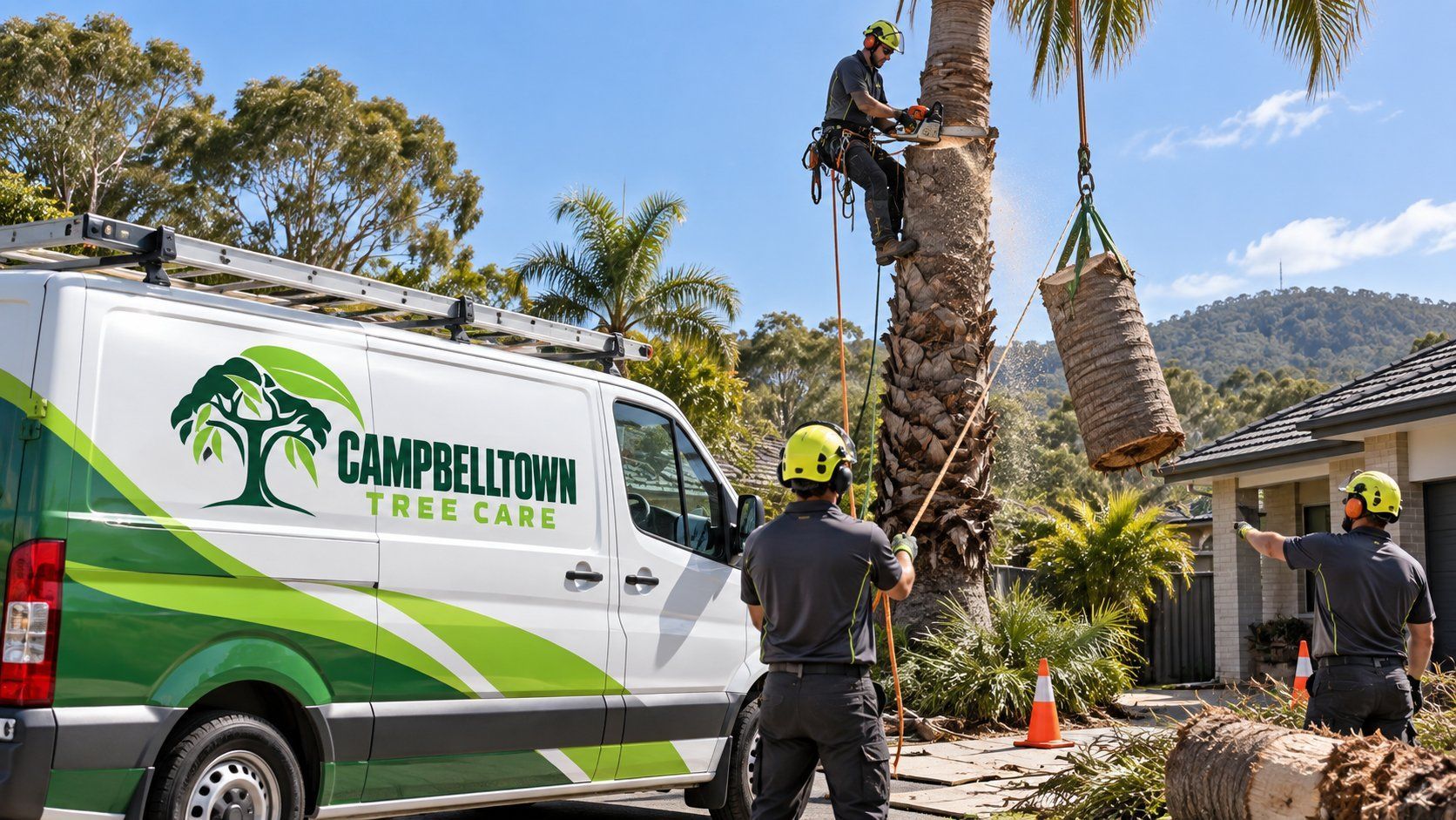 A professional doing tree lopping