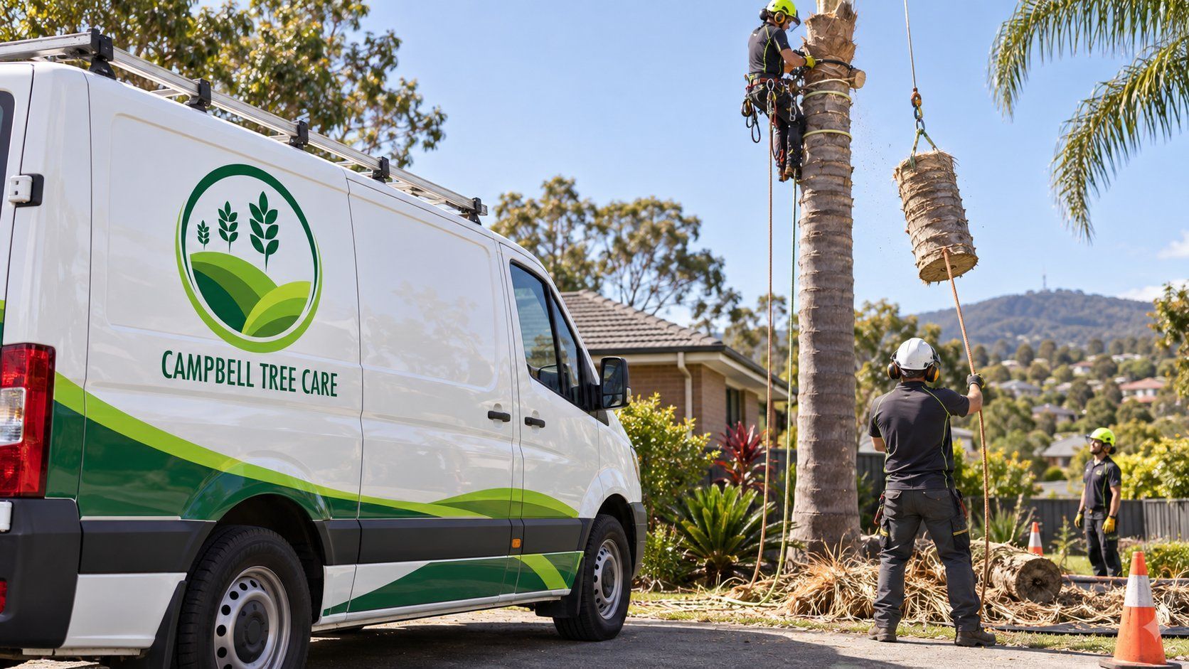 A professional doing tree lopping