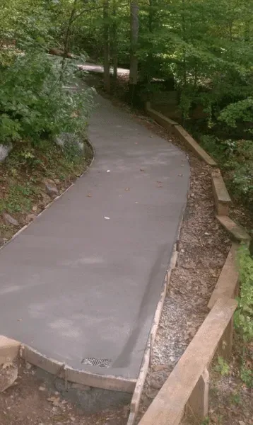 Curve Concrete Road — Glade Hill, VA — Creative Curbs
