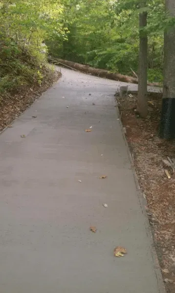 Concrete Road and Trees — Glade Hill, VA — Creative Curbs