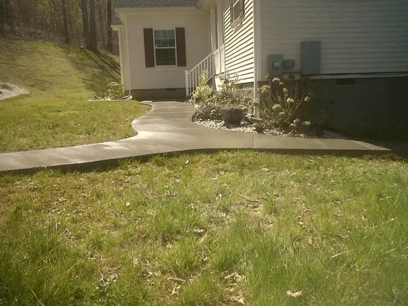 Grass and White House with Pathway — Glade Hill, VA — Creative Curbs