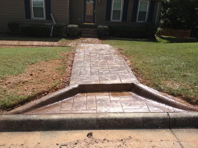 House with Dirty Pathway — Glade Hill, VA — Creative Curbs