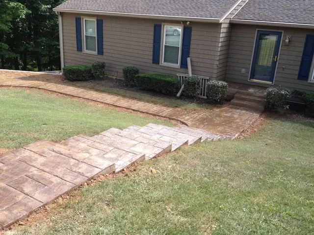 Stairs and House — Glade Hill, VA — Creative Curbs
