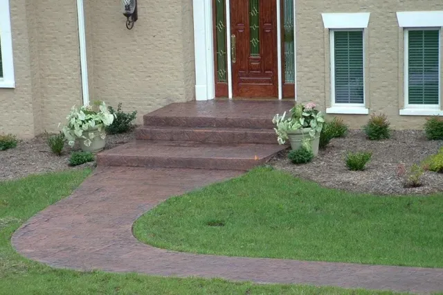 Brown Door and Pathway — Glade Hill, VA — Creative Curbs