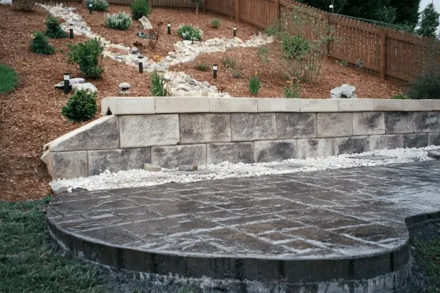 Gray Concrete Pathway and Walls — Glade Hill, VA — Creative Curbs