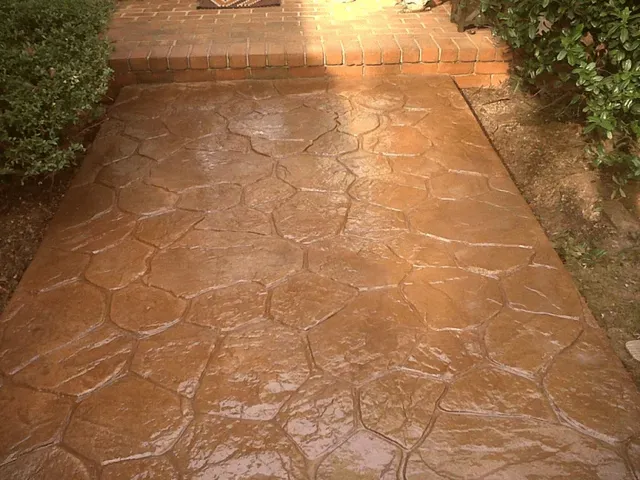Brown Concrete with Brick Pathway — Glade Hill, VA — Creative Curbs