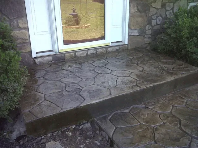 Glass Door and Gray Concrete — Glade Hill, VA — Creative Curbs