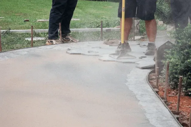 Putting Concrete Pathway — Glade Hill, VA — Creative Curbs