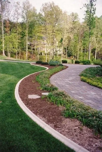 Trees with White Curve Border — Glade Hill, VA — Creative Curbs