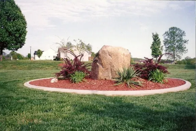 Big Rock and Plants — Glade Hill, VA — Creative Curbs