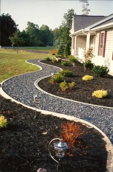 Curve Borders and Gravel Pathway — Glade Hill, VA — Creative Curbs