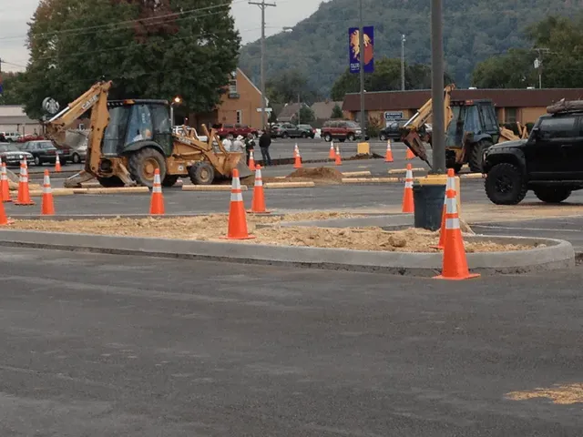 Traffic Cone and Tractors — Glade Hill, VA — Creative Curbs