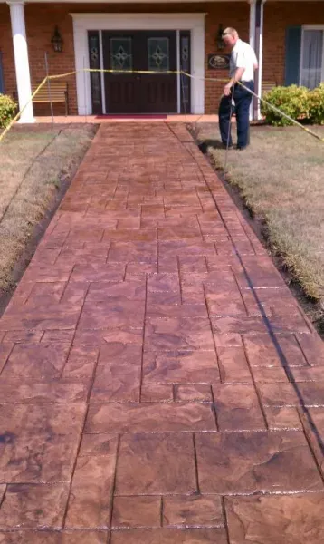 Red Brown Pathway — Glade Hill, VA — Creative Curbs