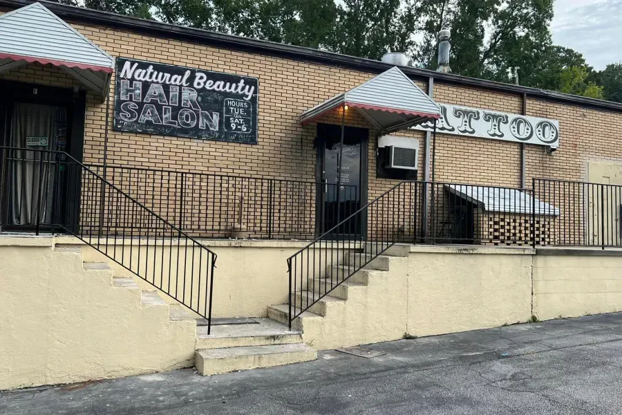 Exterior of a brick building with