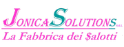 Logo per Jonica Solutions, con il nome dell'azienda e lo slogan