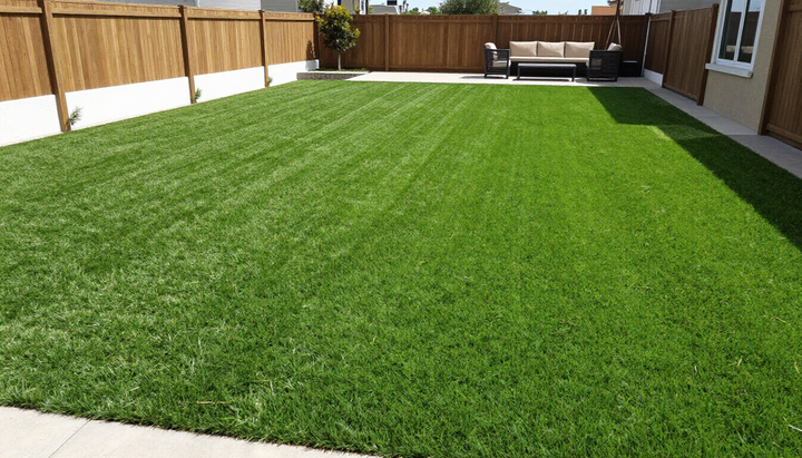 Spacious backyard with Artificial Grass in Kent, WA providing a lush, durable and family-friendly outdoor space.