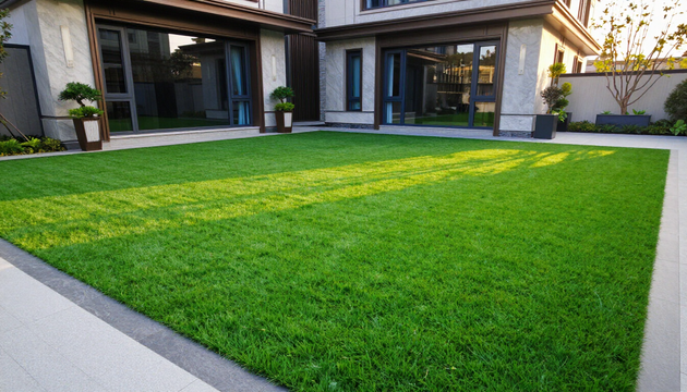 Beautiful residential yard featuring Artificial Grass in Kent, WA with a lush, realistic and maintenance-free lawn.