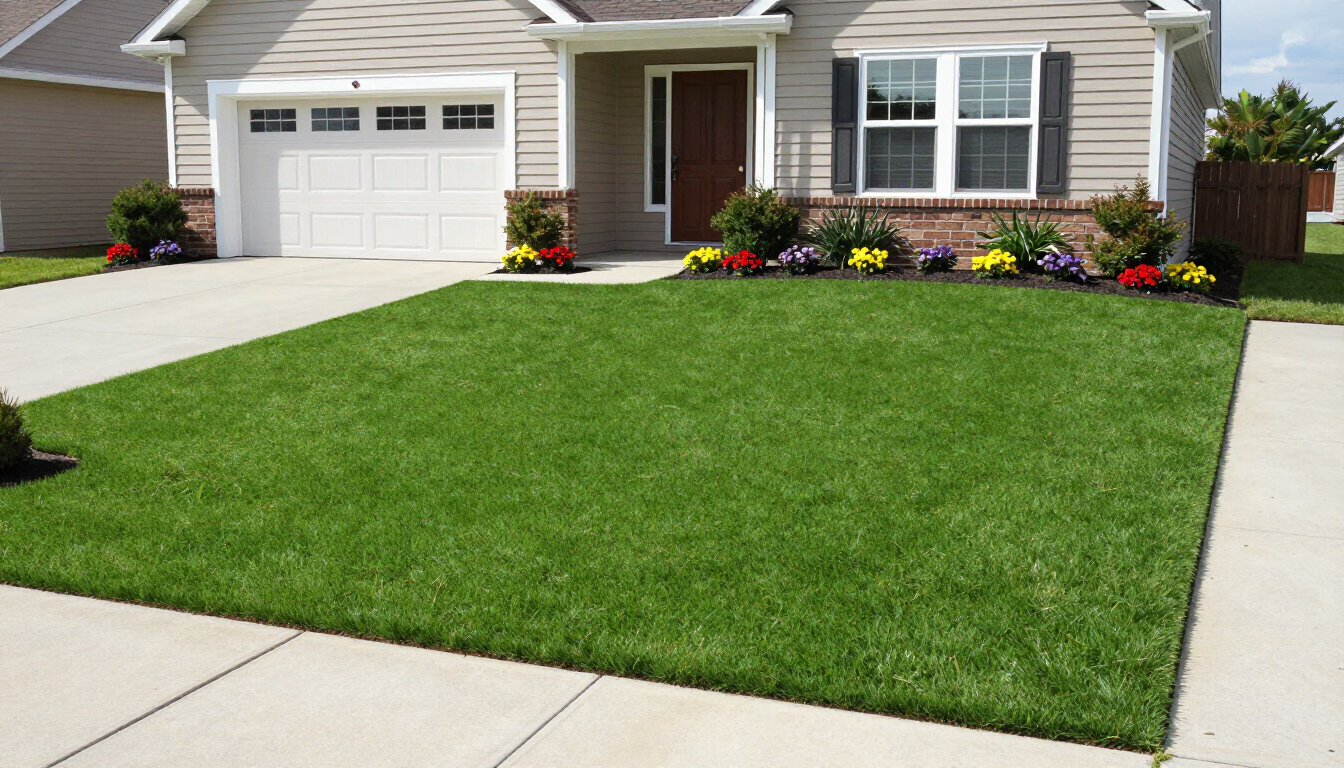 Fresh artificial lawn installation at a suburban home with Artificial Grass in Kent, WA for lasting curb appeal.