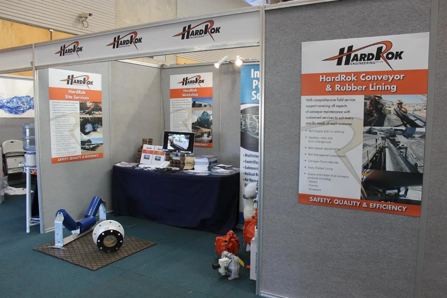 A Booth With A Sign That Says Handlock On It — HardRok Engineering Pty Ltd In Mount Isa, QLD