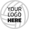 Placeholder logo graphic with gray globe outline and text “YOUR LOGO HERE”