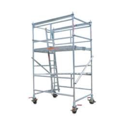 A Scaffolding Tower With Wheels and a Ladder Attached to It — Hamblin Hire in Albury, NSW
