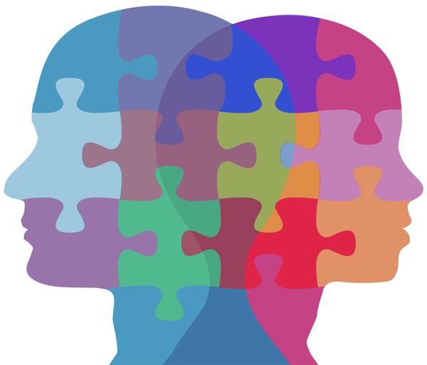 Puzzle Pieces in the shape of a head