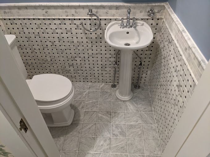 Bathroom tile work by Ocean State Tile and Remodeling