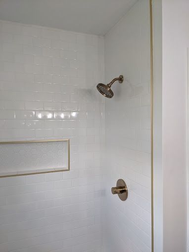 Shower fixture and tile work - Ocean State Tile and Remodeling