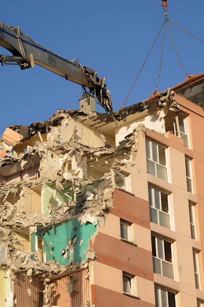 Crane Tearing Down a Multi-story Building — Dirt Werx in Southern Highlands, NSW