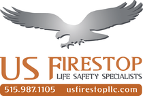 Silver eagle logo over text