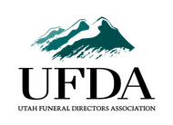 UFDA logo with teal mountain silhouette and Utah Funeral Directors Association text