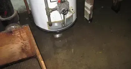 burst water heater