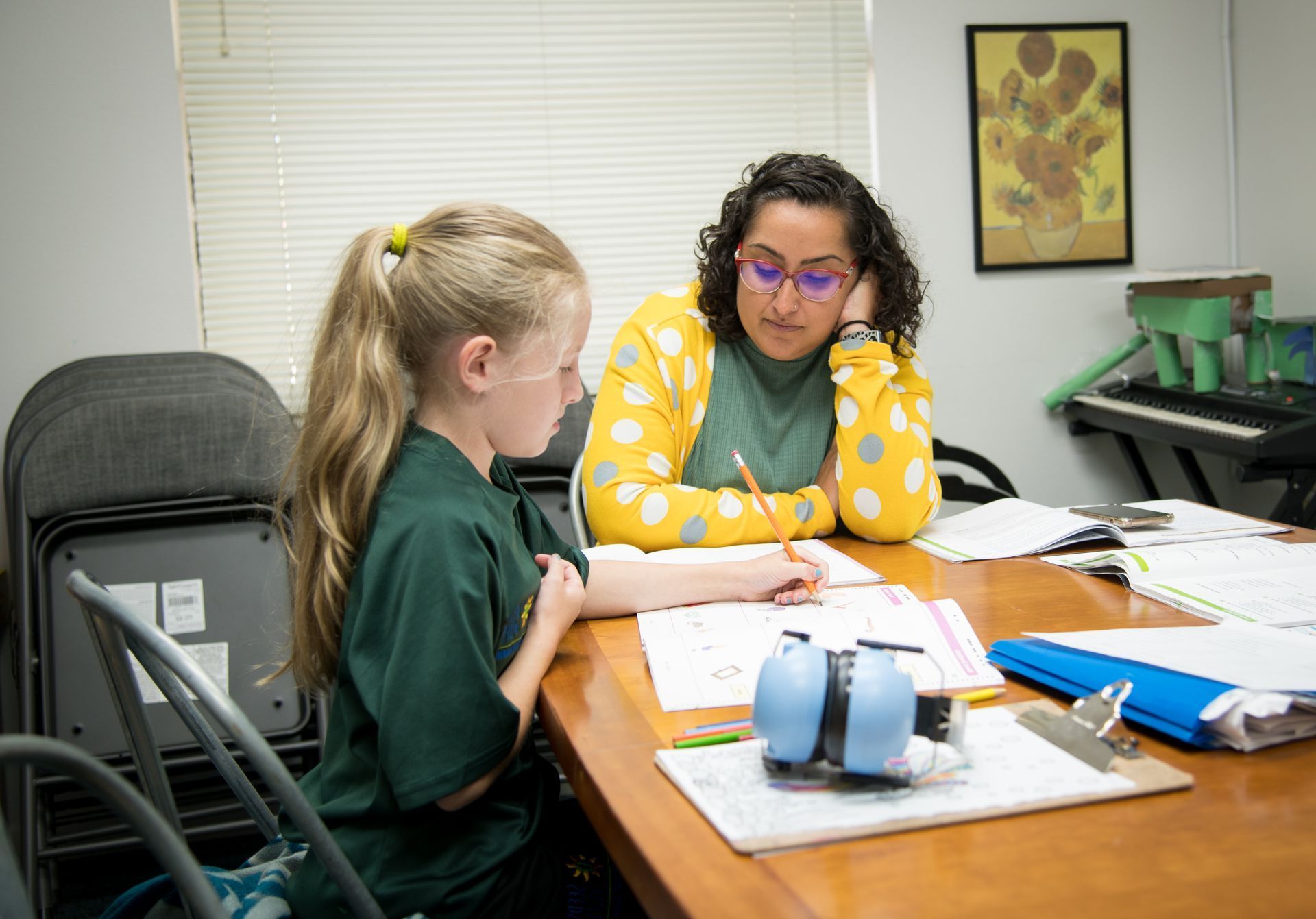 montessori child with guide