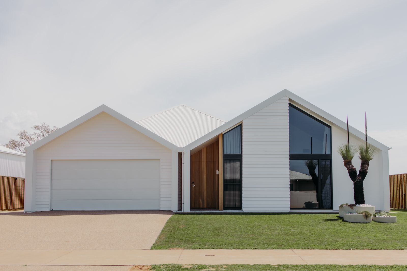 Modern White House with A Garage — Gatley Building Design in Childers, QLD