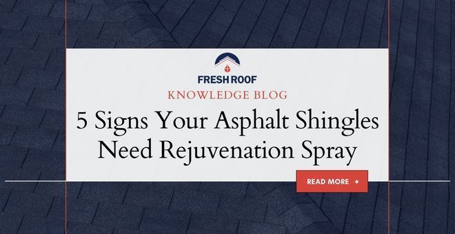 Signs your roof needs rejuvenation spray