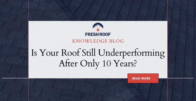 10 year old roof failing
