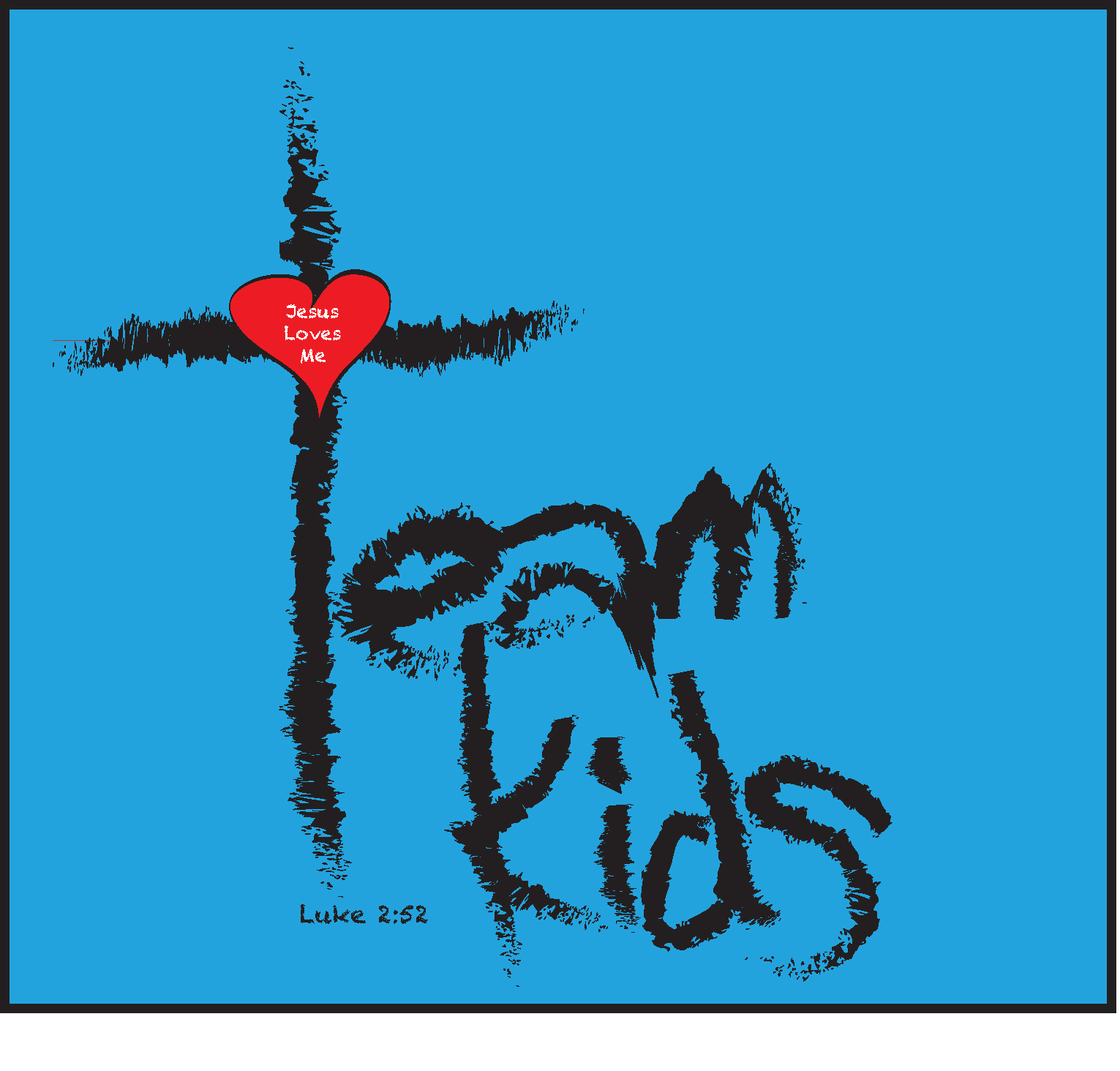 A children 's ministry logo with colorful handprints