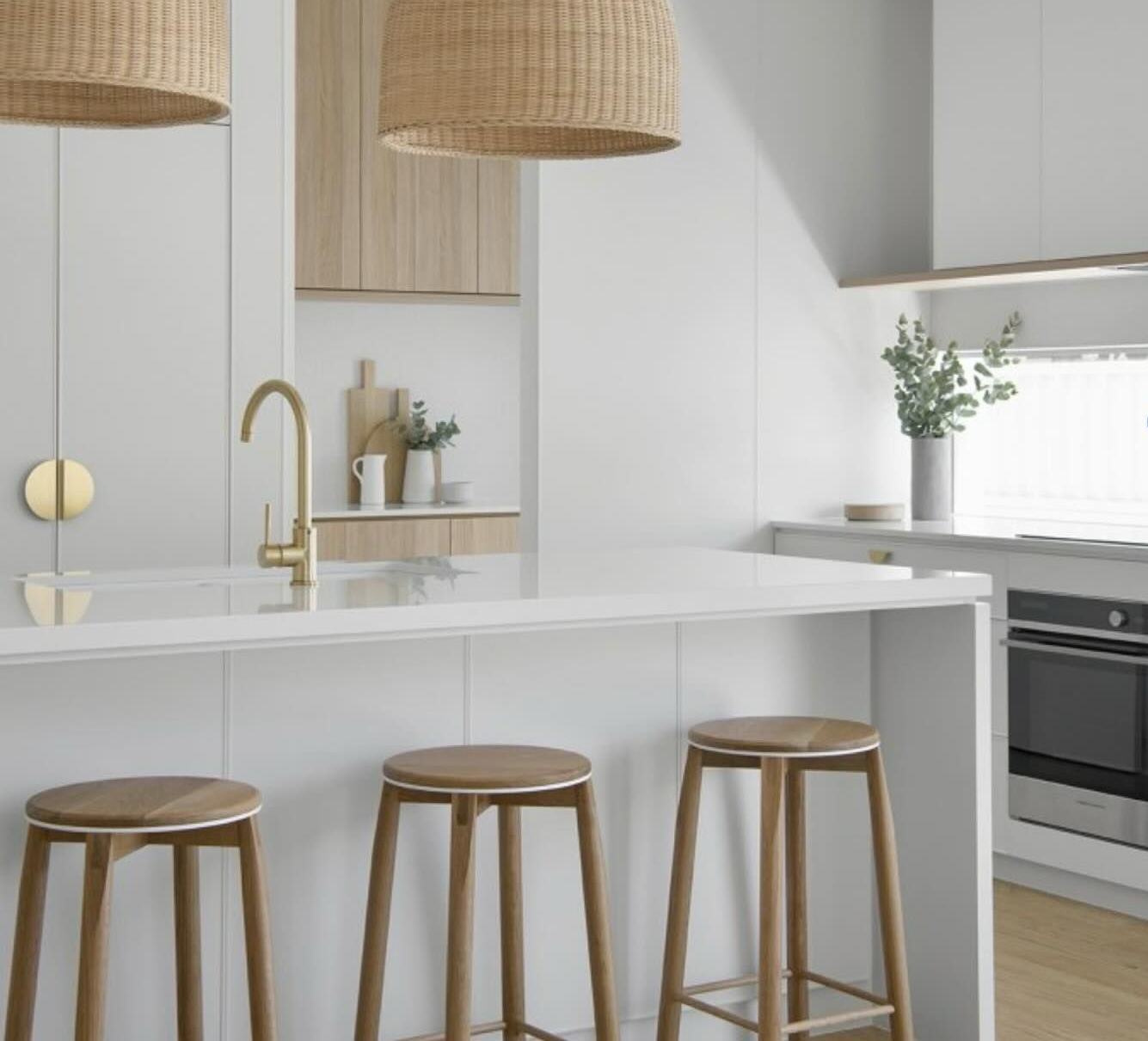 Kitchen with White Cabinets — Zero 21 Fit-Outs & Joinery: Kitchen Renovation Gold Coast in Palm Beach, QLD